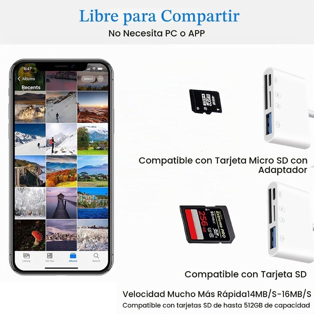 Lector SD Type Lightning (iPhone)
